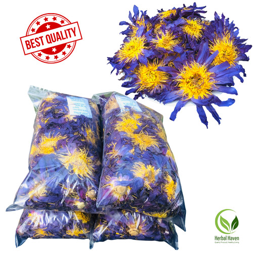 Getrocknete blaue lotusblüte - getrocknete,